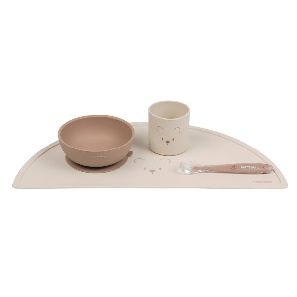 SET 4 PEZZI PAPPA IN SILICONE CON SET  - NATTOU