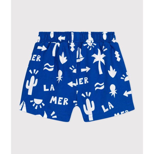 SHORTS DA BAGNO CON STAMPA SPIAGGIA NEONATO PETIT BATEAU