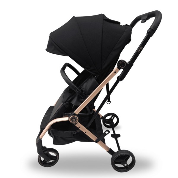 PASSEGGINO ANTES BABY SPIN NERO TELAIO ROSEGOLD