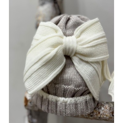 CAPPELLINO IN PURA LANA LE DODO'
 Taglia-Taglia 1 Colore-MIELE\BIANCO