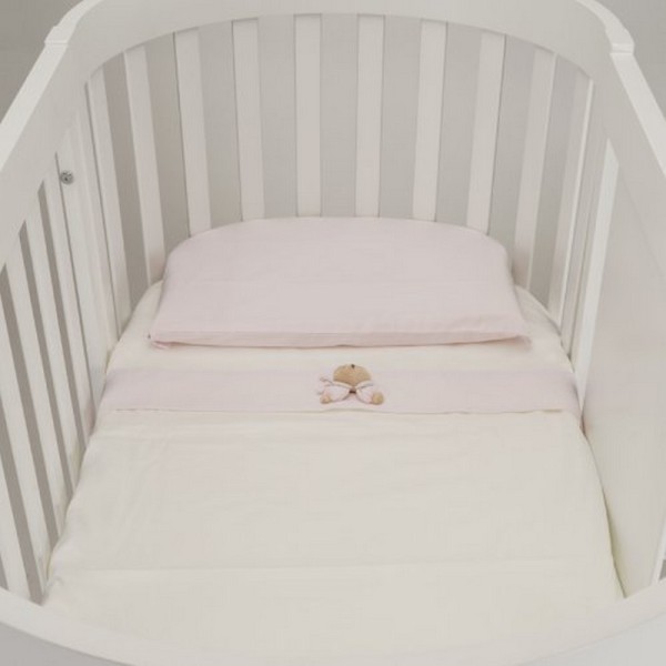 SET LENZUOLA PER LETTINO OVALE 3 PZ PUCCIO Rosa