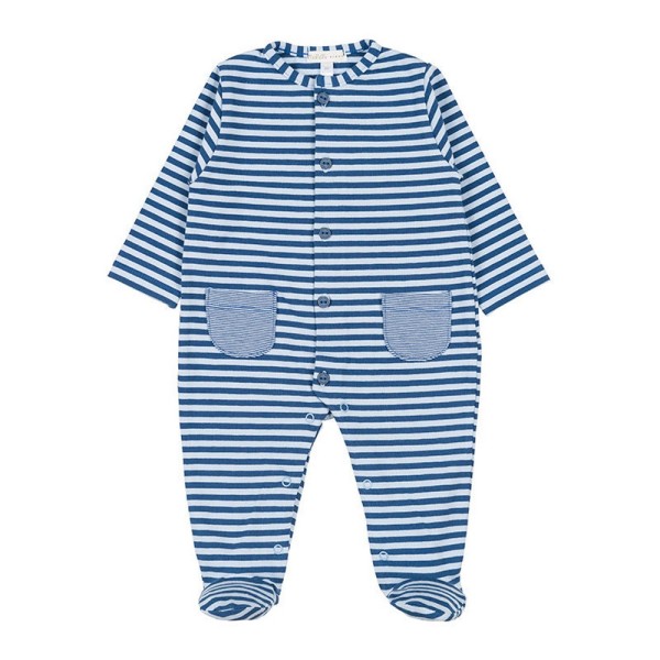 TUTINA APERTA DAVANTI A RIGHE 06M blu