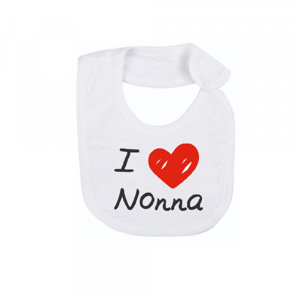 BAVETTA NEONATO " I LOVE NONNA" 0M