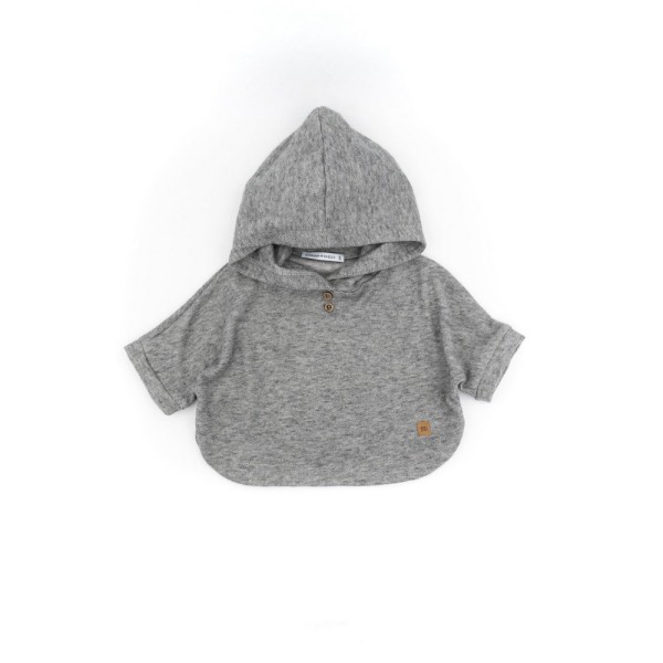 MAGLIA PONCHO BIMBA Grigio