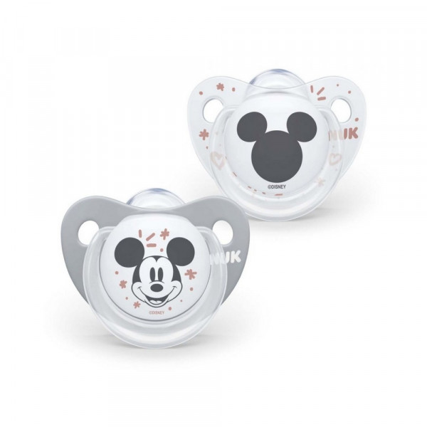 SUCCHIETTO NUK TL DISNEY MICKEY GREY SILICONE 2 PZ