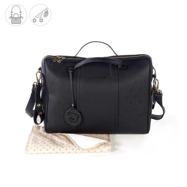 BORSA FASCIATOIO PASITO A PASITO LONDON ECOPELLE NERO