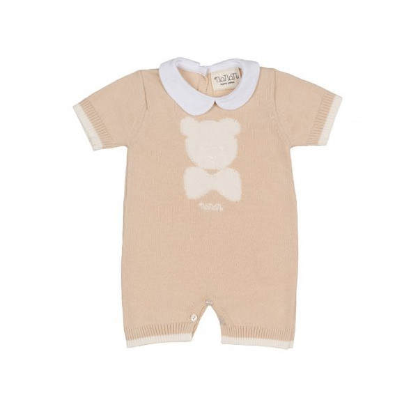 PAGLIACCETTO BEIGE CON ORSO IN FILO