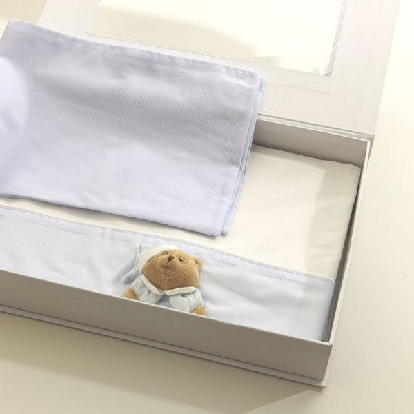 SET LENZUOLA PUCCIO 3PZ PER MINI ME AZZURRA