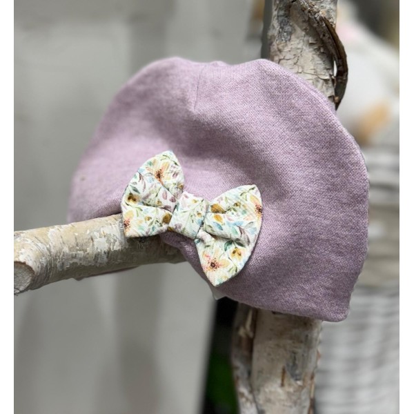 CAPPELLINO NEONATA CON FIOCCO BABY VIP
