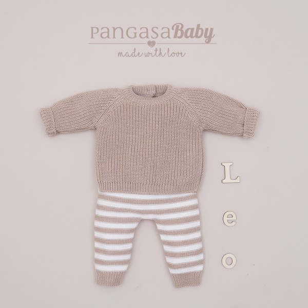 COMPLETO 2 PEZZI PANTALONE A RIGHE PANGASA