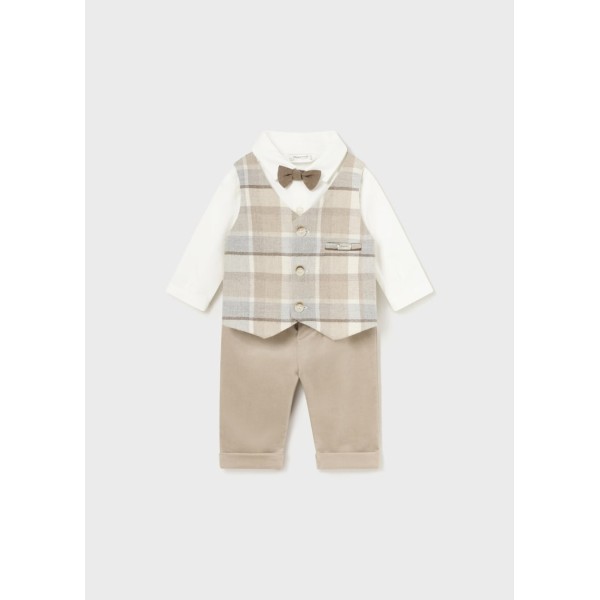 COMPLETO CAMICIA CON PAPILLON E PANTALONE RIGATO MAYORAL