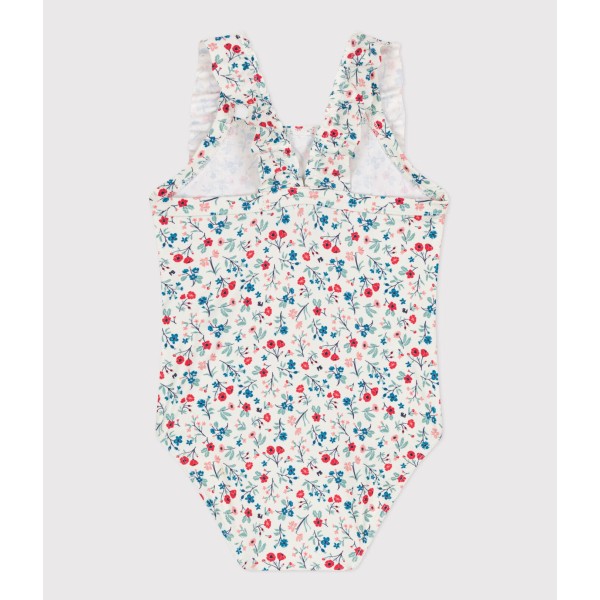 COSTUME DA BAGNO INTERO CON STAMPA FLOREALE E VOLANT PETIT BATEAU