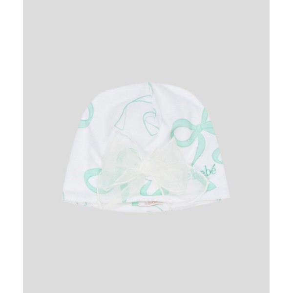 CAPPELLO NEONATA CON FIOCCHETTI LE BEBE'
