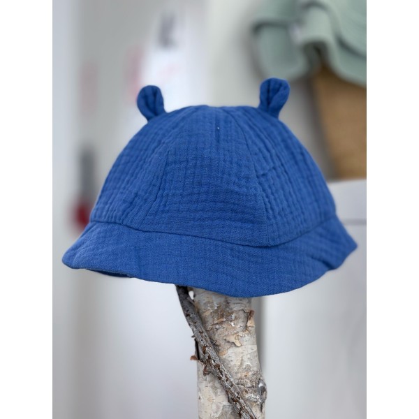 CAPPELLINO IN MUSSOLA DI COTONE ORGANICA BABY VIP