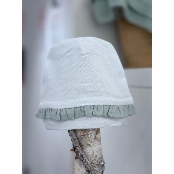 CAPPELLINO IN PIQUET CON ROUCHES BABY VIP