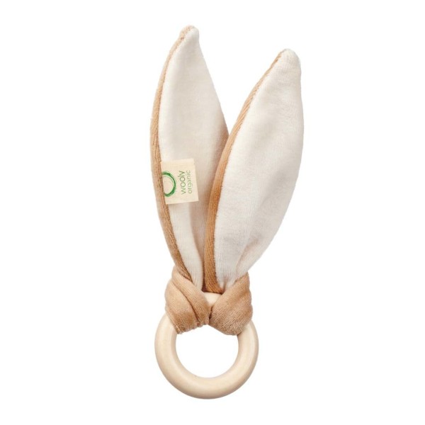 MASSAGGIAGENGIVE CON ORECCHIE CONIGLIETTO WOOLY ORGANIC