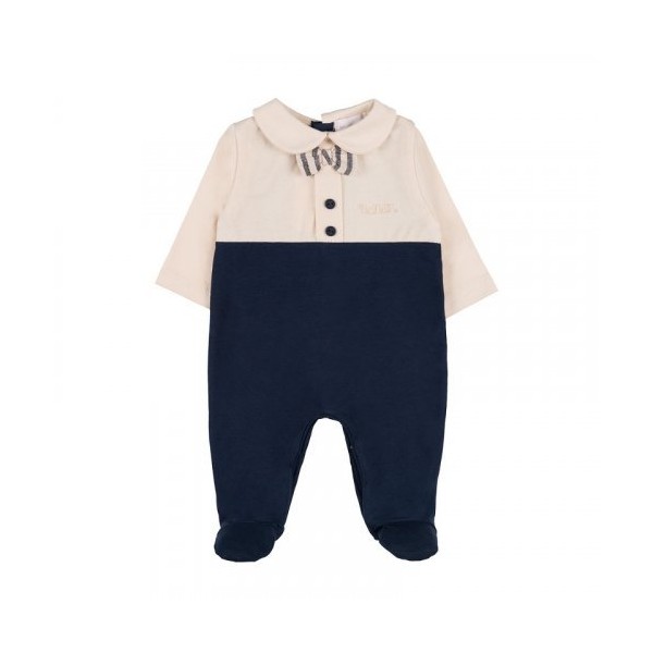 TUTINA BICOLORE CON PAPILLON A RIGHE NANAN