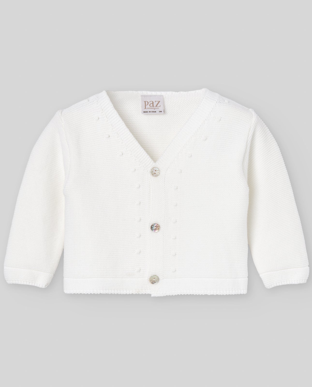 CARDIGAN NEONATO IN MAGLIA SCOLLO A V PAZ RODRIGUEZ