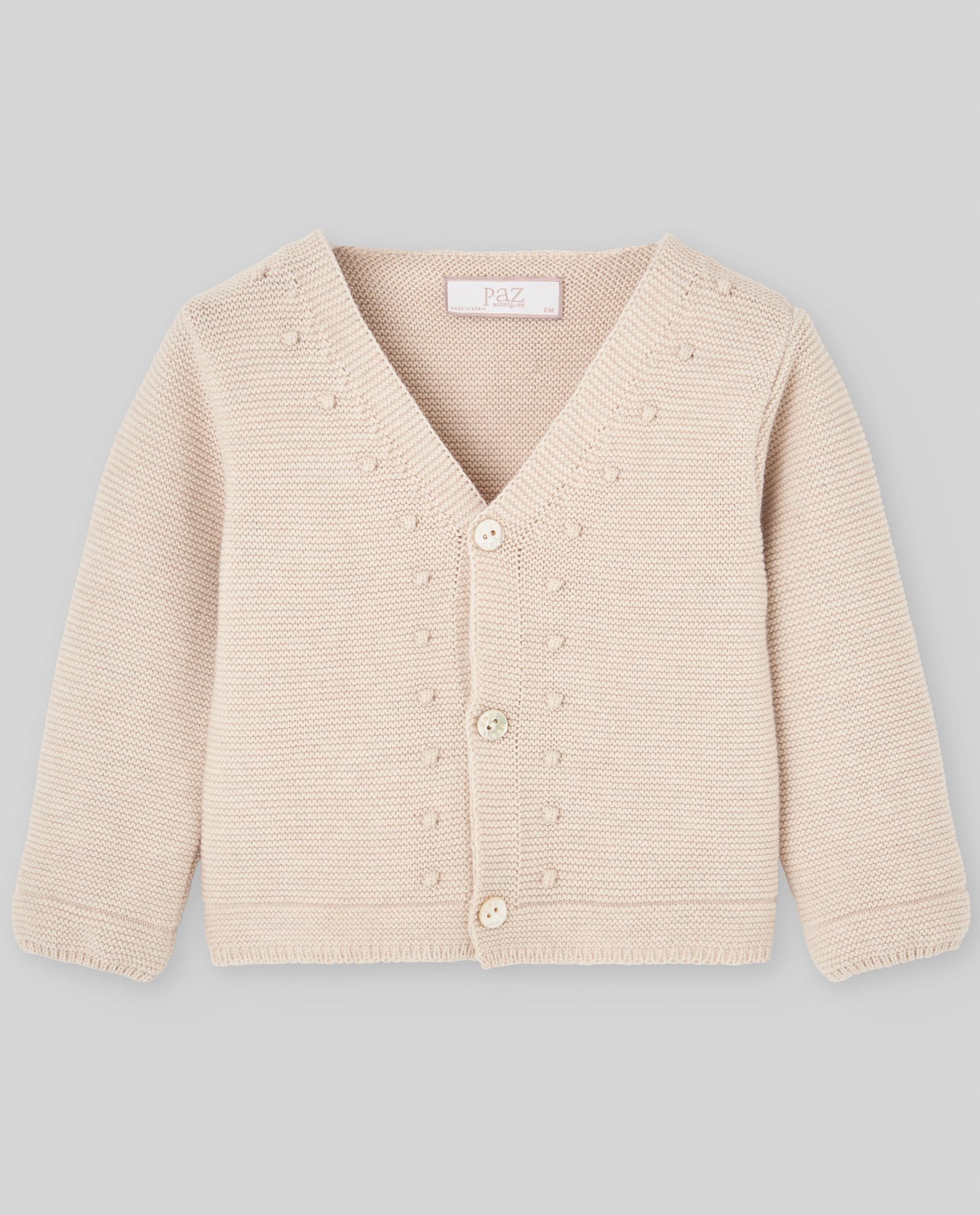 CARDIGAN NEONATO IN MAGLIA SCOLLO A V PAZ RODRIGUEZ