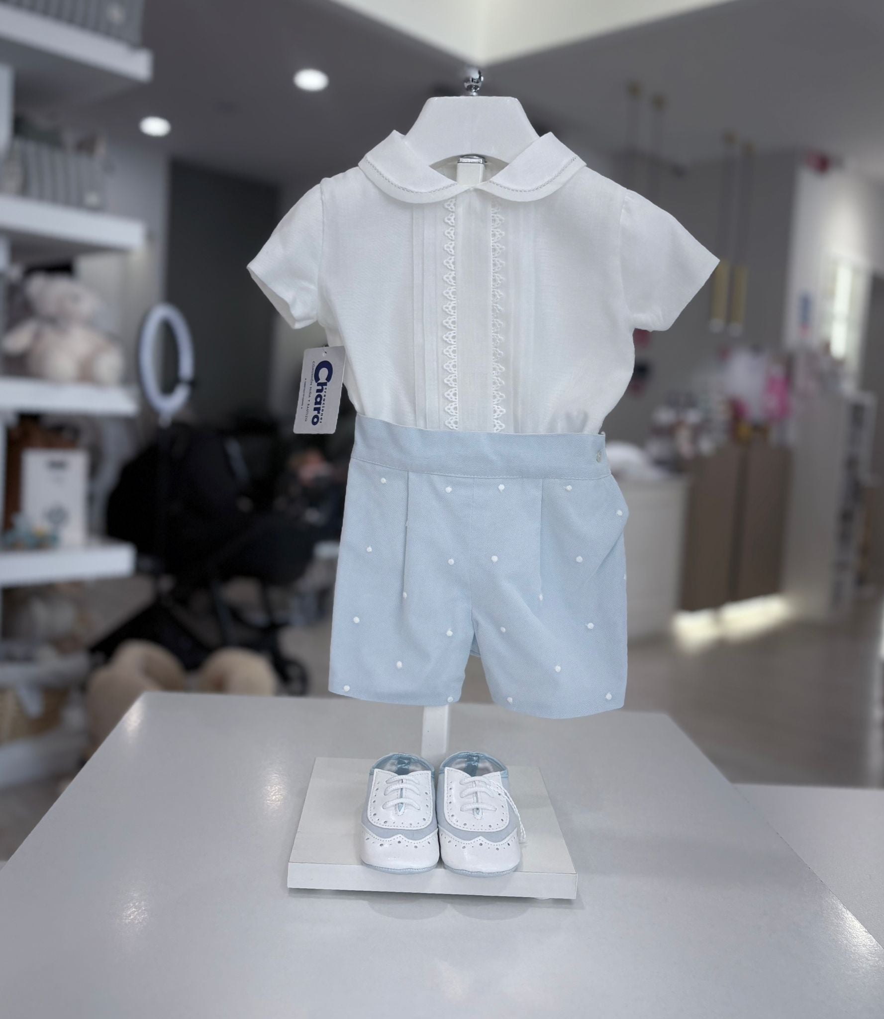 COMPLETO ELEGANTE CERIMONIA NEONATO CHARO