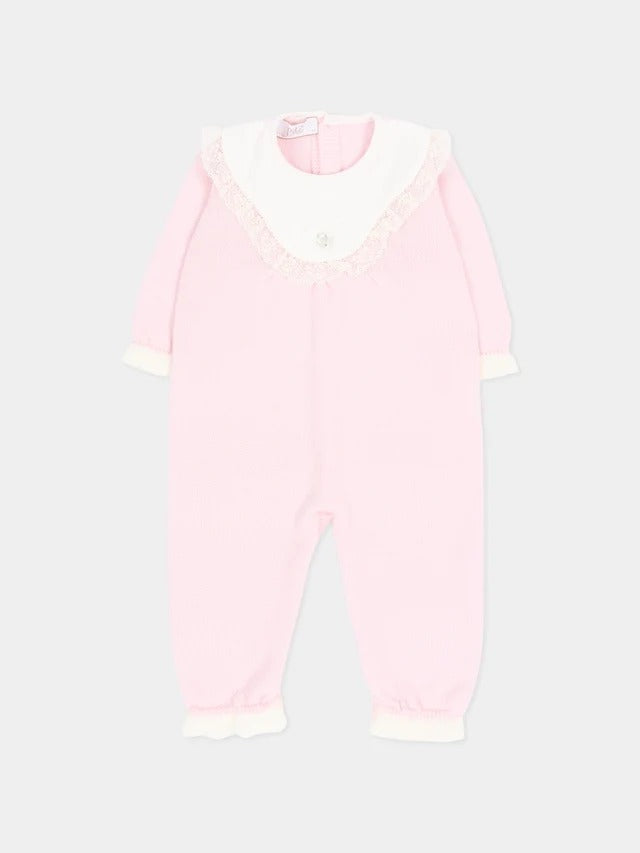 TUTINA IN MAGLIA PER NEONATA CON COLLETTO PAZ RODRIGUEZ