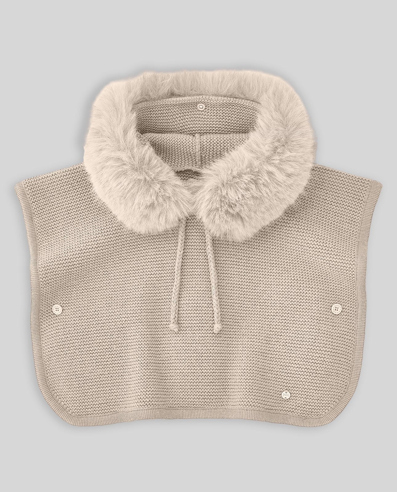 PONCHO LAVORATO A MAGLIA CON PELLICCIA PAZ RODRIGUEZ