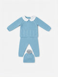 SET CORDINATO IN MAGLIA 3 PEZZI CON LAVORAZIONE A TRECCE MAC ILLUSION