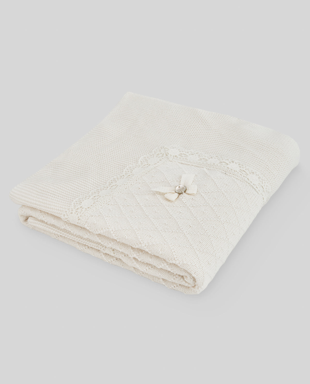 COPERTINA IN MAGLIA CON PIZZO PAZ RODRIGUEZ