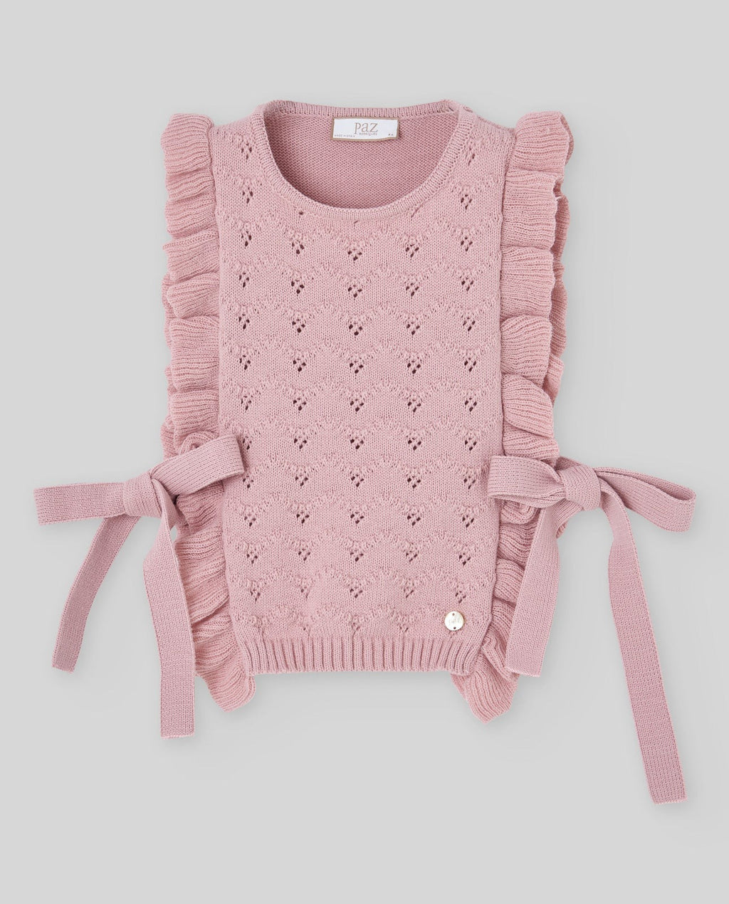 GILET IN MAGLIA CON FIOCCHETTI PAZ RODRIGUEZ