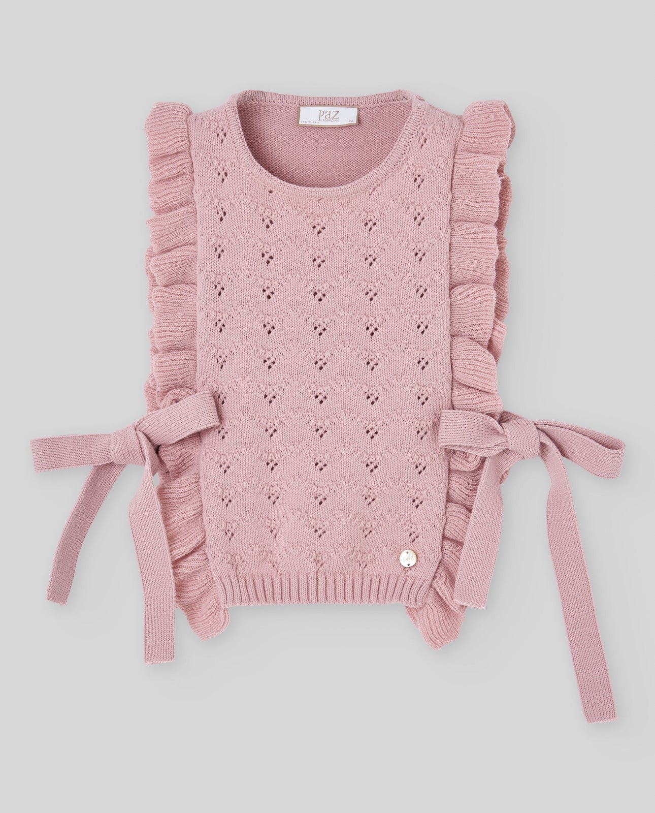 GILET IN MAGLIA CON FIOCCHETTI PAZ RODRIGUEZ