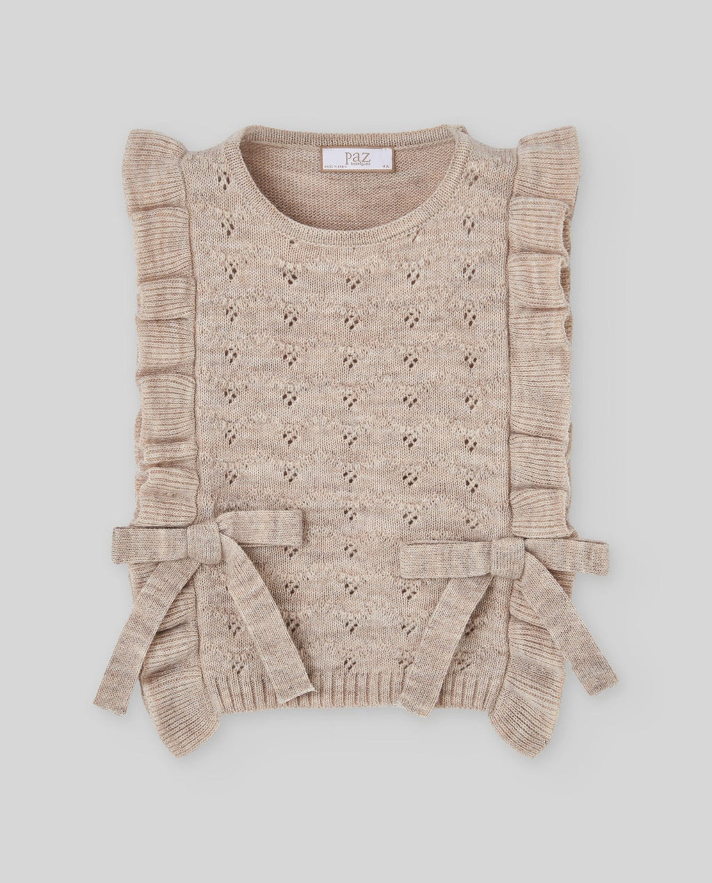 GILET IN MAGLIA CON FIOCCHETTI PAZ RODRIGUEZ