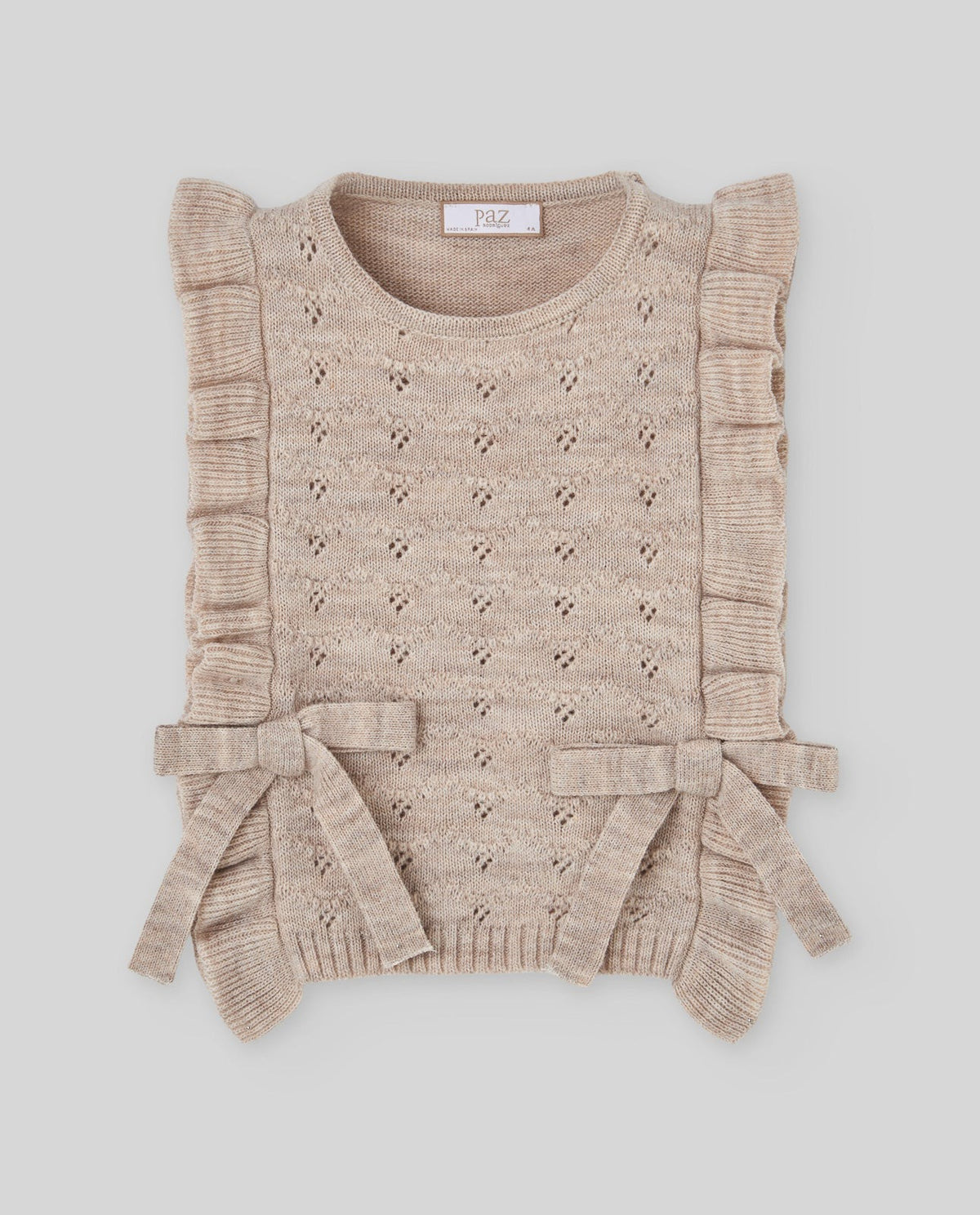 GILET IN MAGLIA CON FIOCCHETTI PAZ RODRIGUEZ
