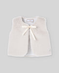GILET IN PELLICCIA SINTETICA CON FIOCCO IN RASO PAZ RODRIGUEZ
