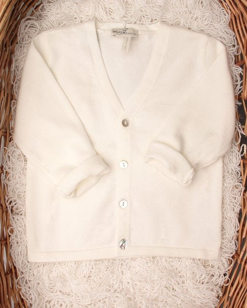 CARDIGAN SCOLLO A V IN PURO COTONE MAGLIFICIO DI VERONA