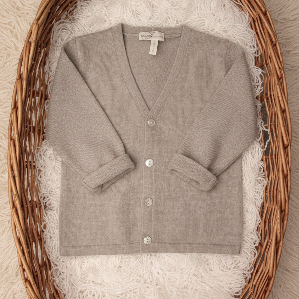 CARDIGAN SCOLLO A V IN PURO COTONE MAGLIFICIO DI VERONA