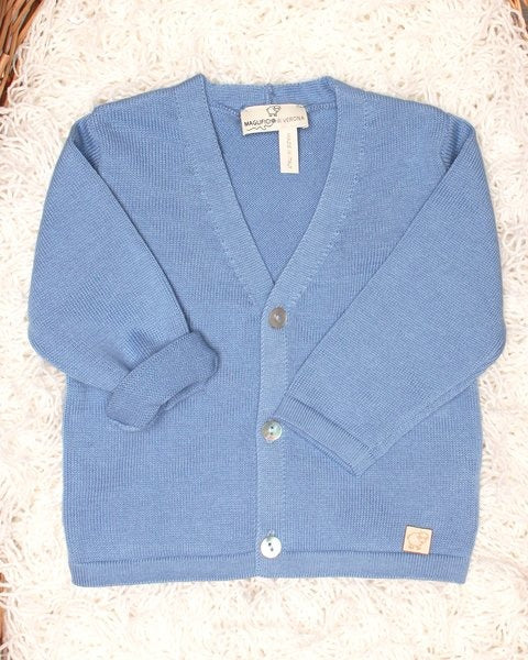 CARDIGAN SCOLLO A V IN PURO COTONE MAGLIFICIO DI VERONA