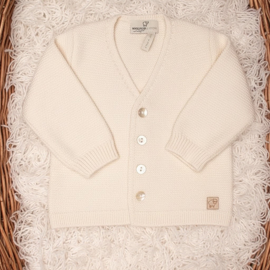 CARDIGAN SCOLLO A V IN PURO COTONE MAGLIFICIO DI VERONA