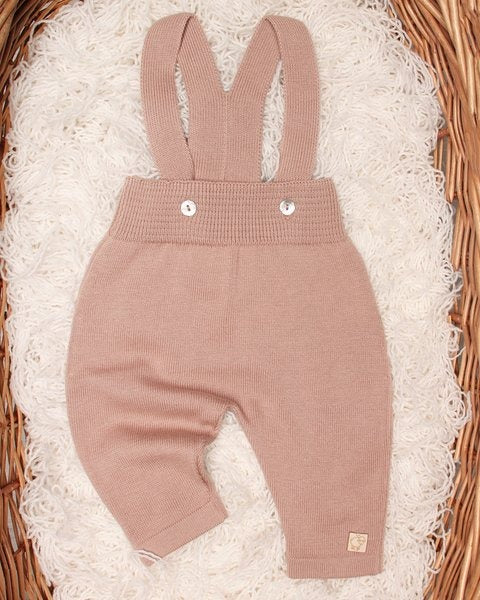 PANTALONE LUNGO BRETELLE IN PURO COTONE BIO MAGLIFICIO DI VERONA