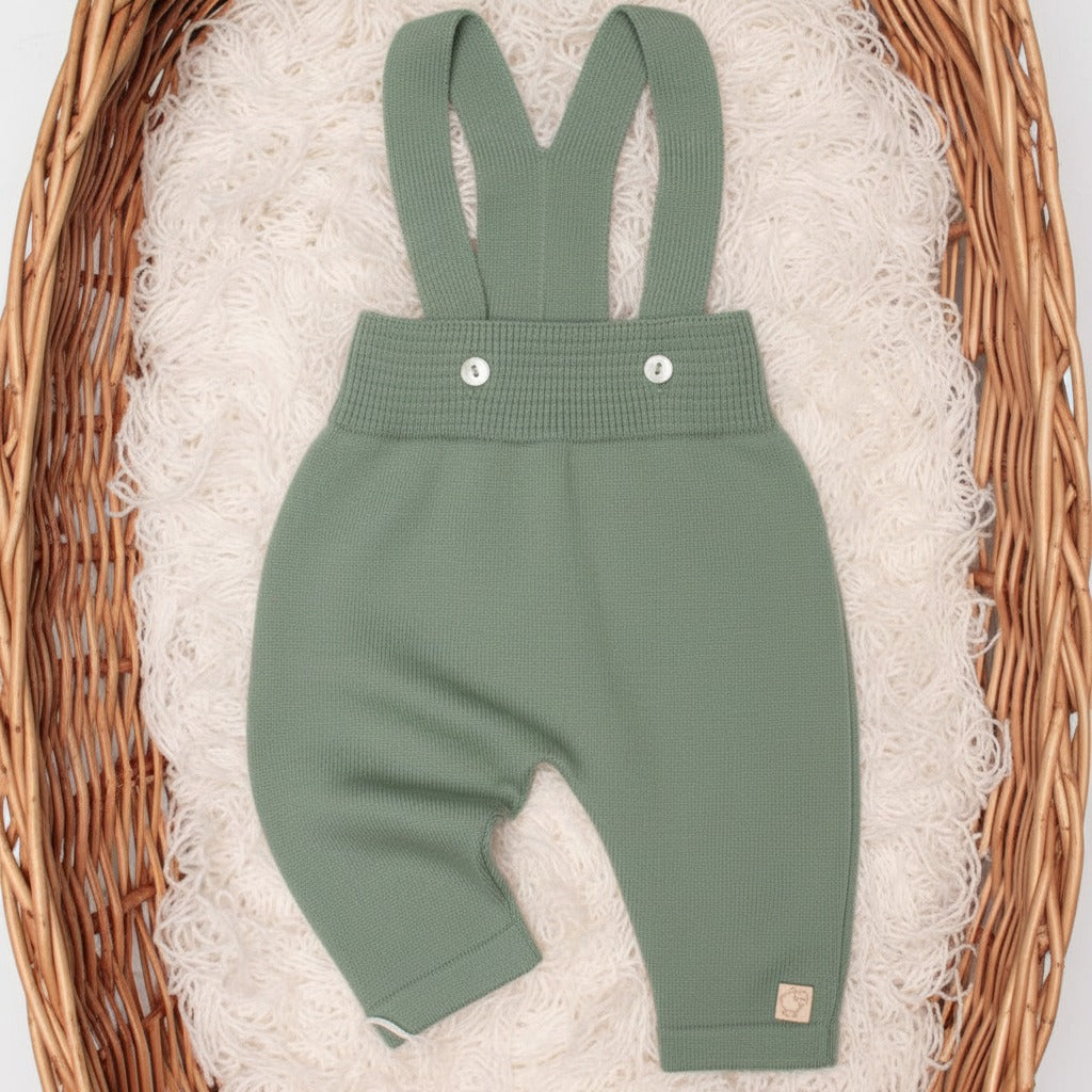 PANTALONE LUNGO BRETELLE IN PURO COTONE BIO MAGLIFICIO DI VERONA