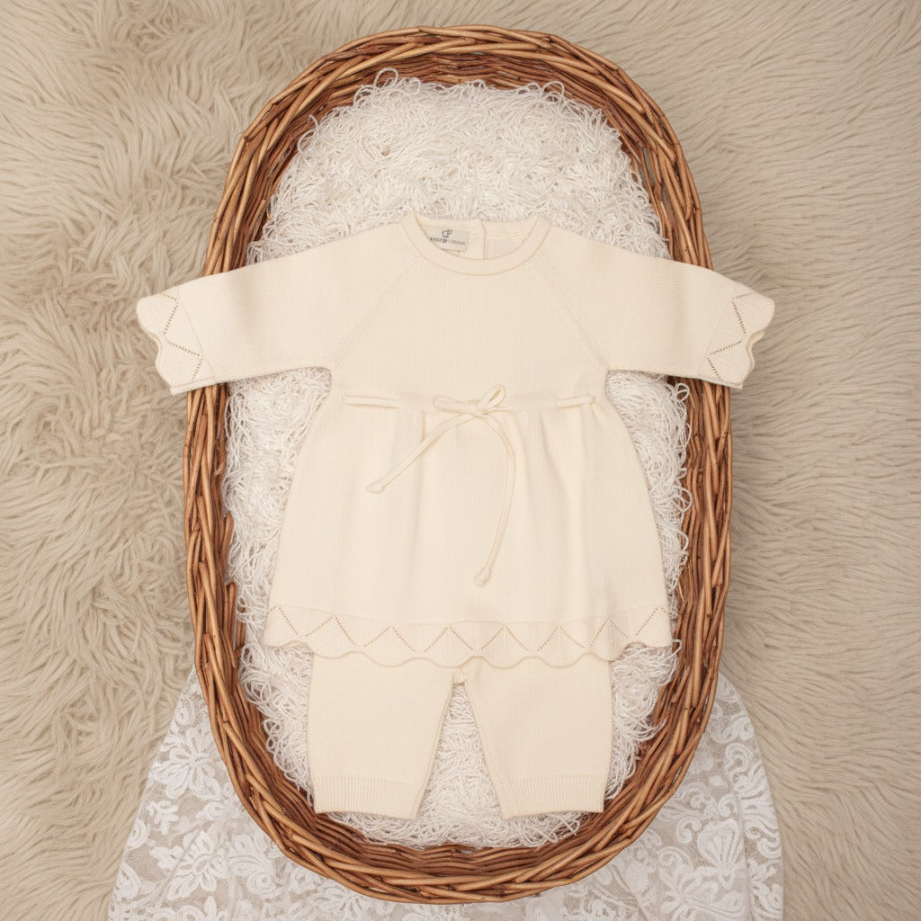 ABITO IN MAGLIA NEONATA IN PURO COTONE BIO MAGLIFICIO DI VERONA