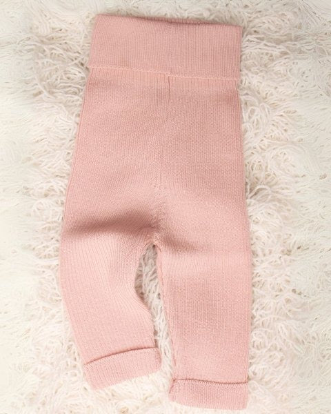 PANTALONI IN MAGLIA COSTINA NEONATI IN PURA LANA MERINO MAGLIFICIO DI VERONA