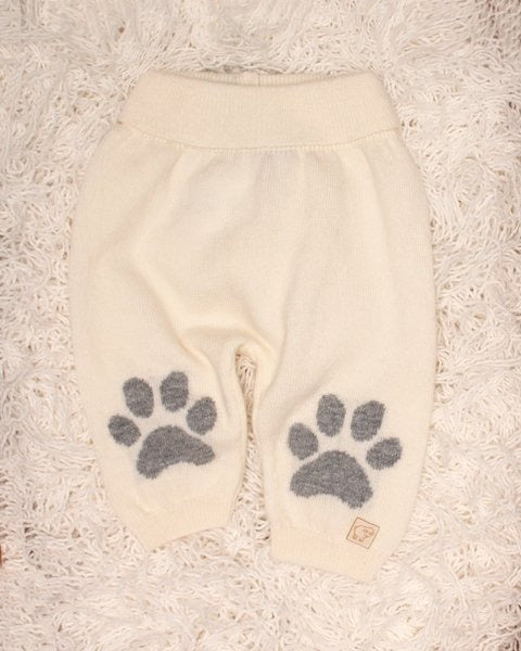 PANTALONE ZAMPE NEONATI IN PURA LANA MERINO ULTRAFINE MAGLIFICIO DI VERONA