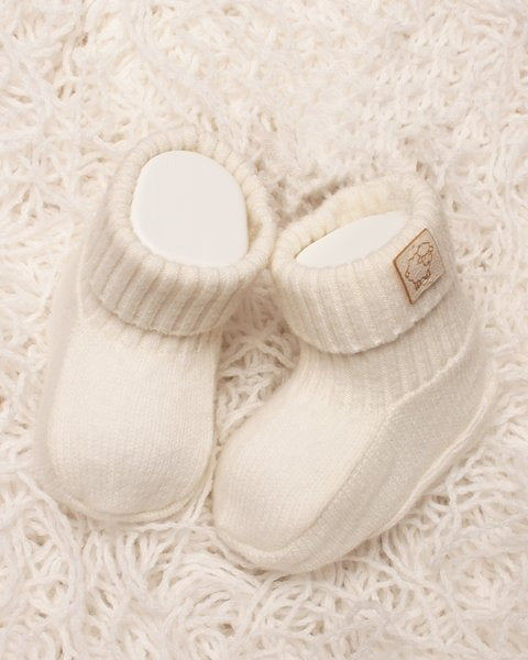 SCARPINE NEONATO UNISEX IN PURA LANA MERINO ULTRAFINE MAGLIFICIO DI VERONA