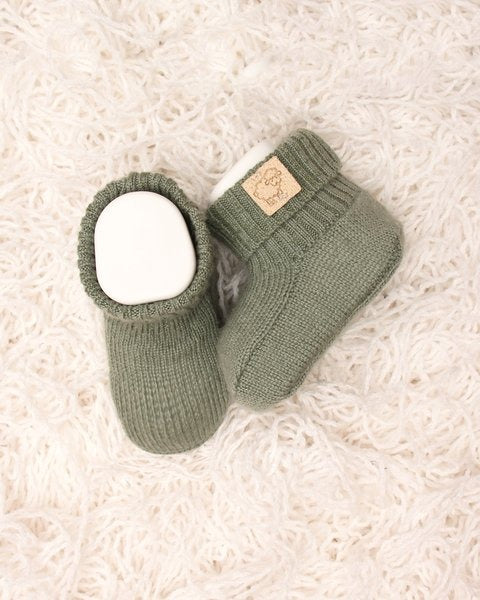 SCARPINE NEONATO UNISEX IN PURA LANA MERINO ULTRAFINE MAGLIFICIO DI VERONA