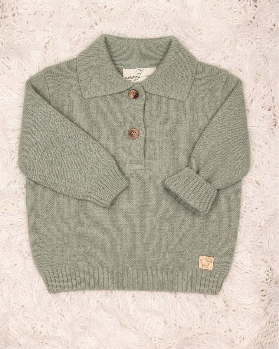 POLO MANICA LUNGA UNISEX IN PURA LANA MERINO ULTRAFINE MAGLIFICIO DI VERONA