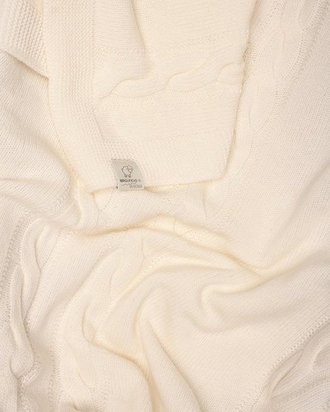 COPERTINA CULLA NEONATO IN PURA LANA VERGINE MERINO MAGLIFICIO DI VERONA