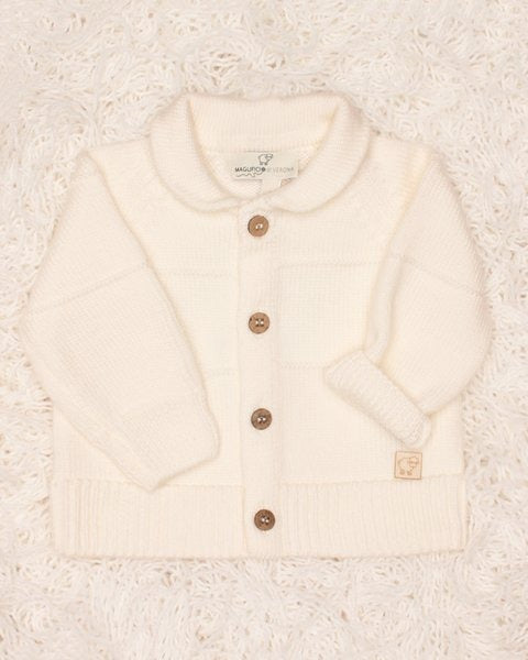 GOLFINO NEONATO IN PURA LANA VERGINE MERINO EXTRAFINE MAGLIFICIO DI VERONA