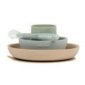 SET 4 PEZZI VERDE-SABBIA PER LA PAPPA IN SILICONE - NATTOU