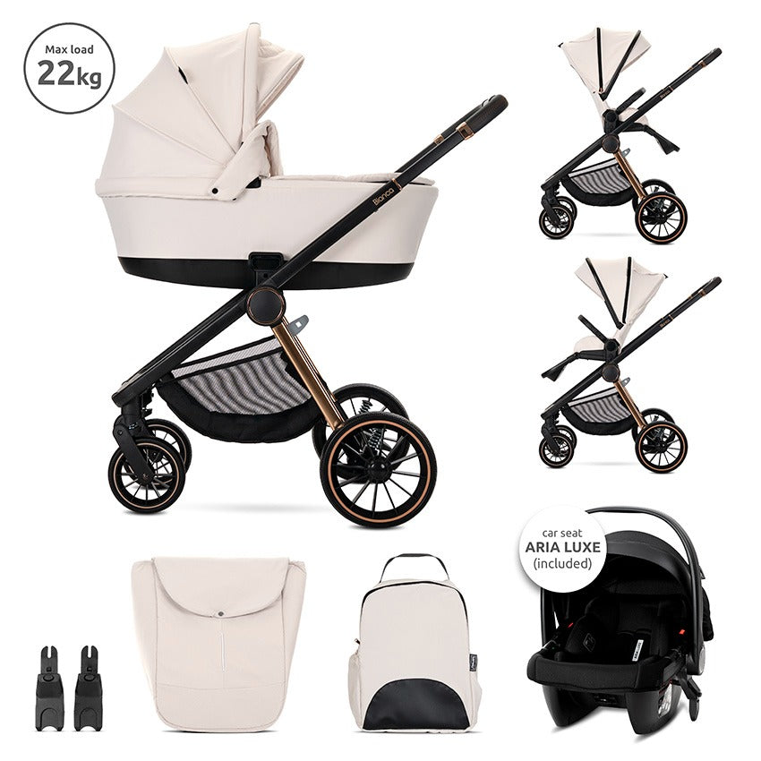 TRIO BIANCA LORELLI CON SEGGIOLINO ARIA LUXE