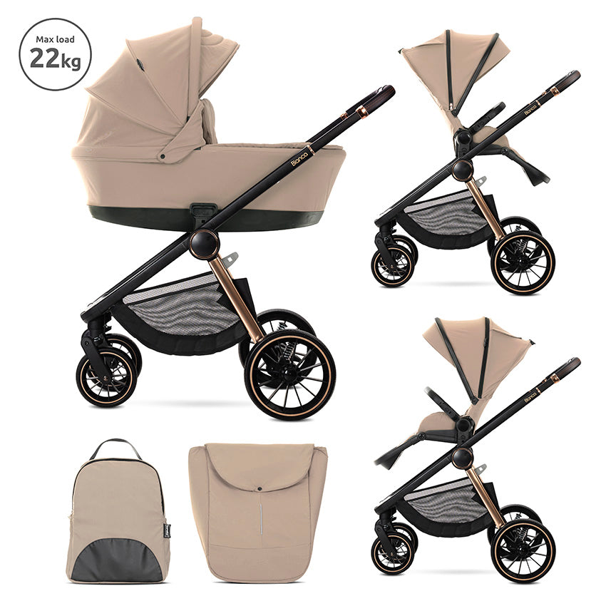2 IN 1 LORELLI BIANCA BEIGE + ADATTATORI